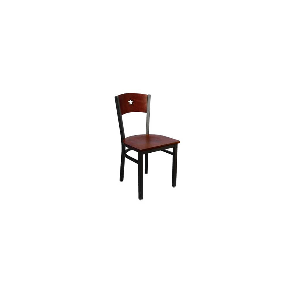 Star in the Back Metal Chair with Interchangeable Back
