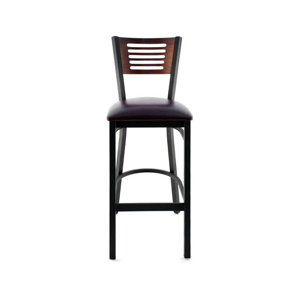 Metal Interchangeable Back Bar Stool with 5 Slats