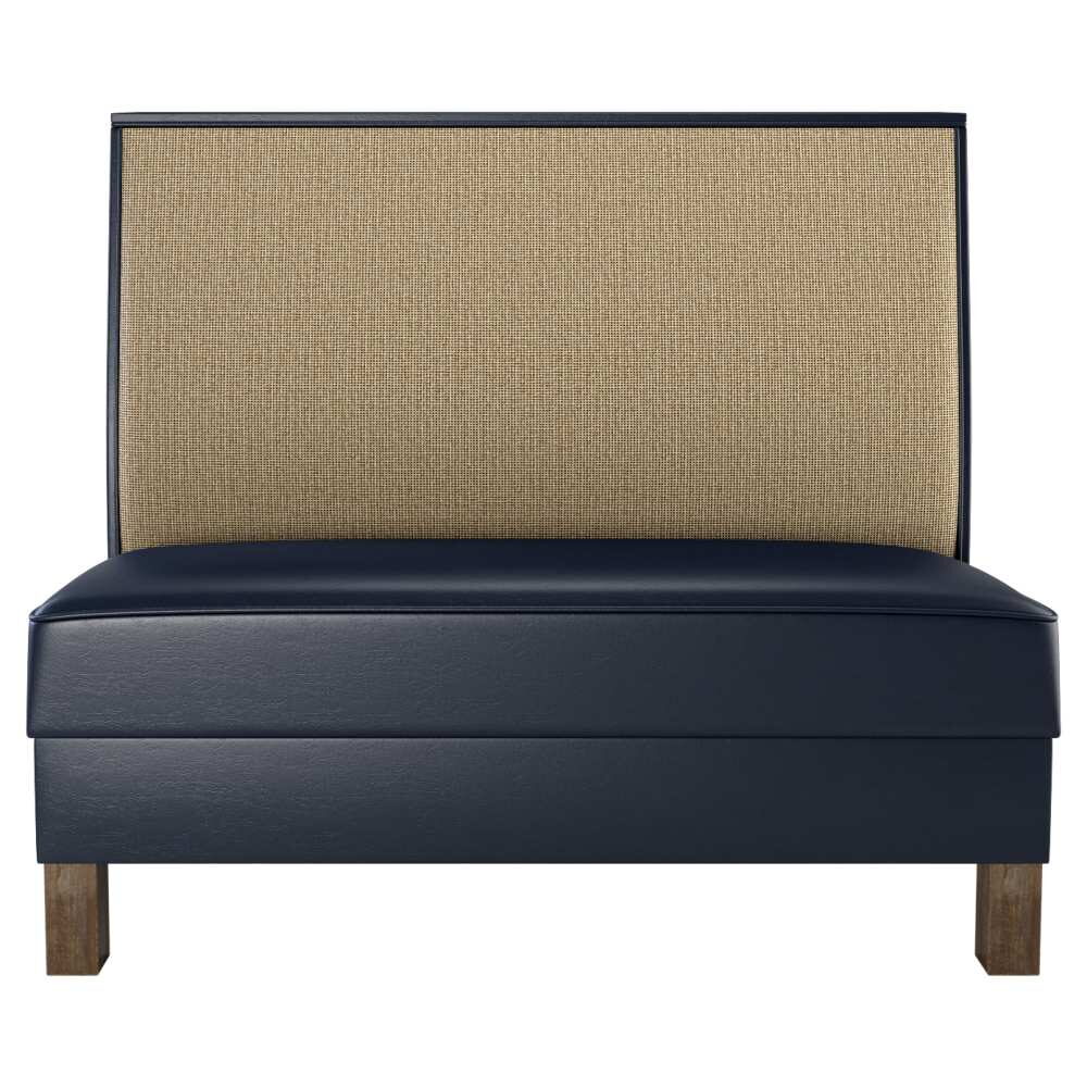Wood Legs with Plain-Back Booths, Set of 5