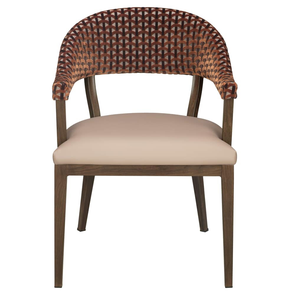 Curved-Back Aluminum Valro Chair