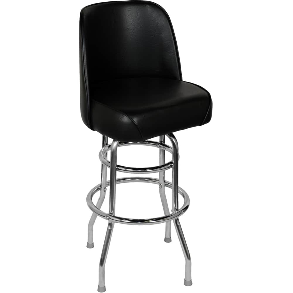 Single or Double Ring Chrome Swivel Bar Stool