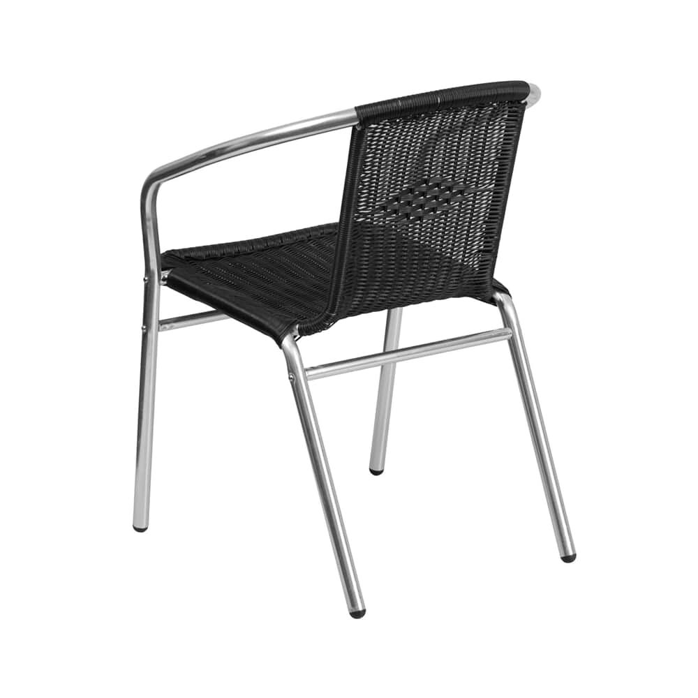 Black Rattan Aluminum Patio Chair