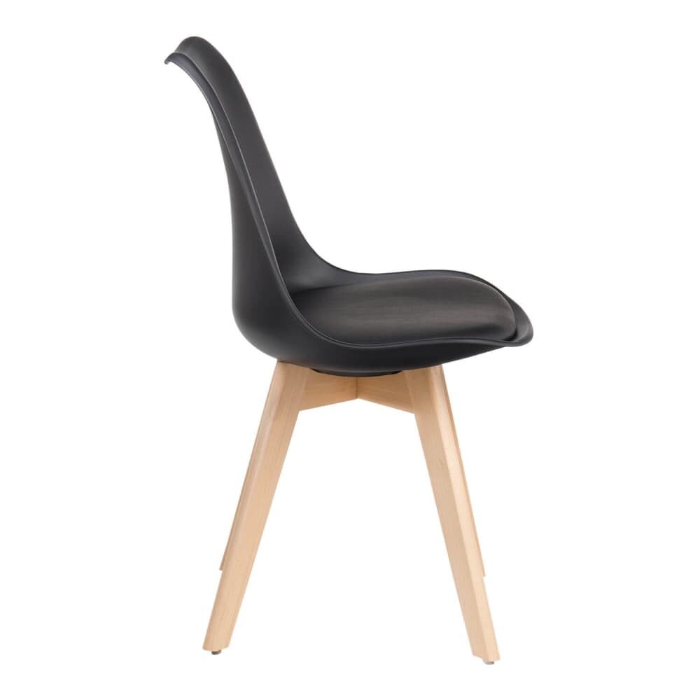 Black Nordic-Style Wood Chair