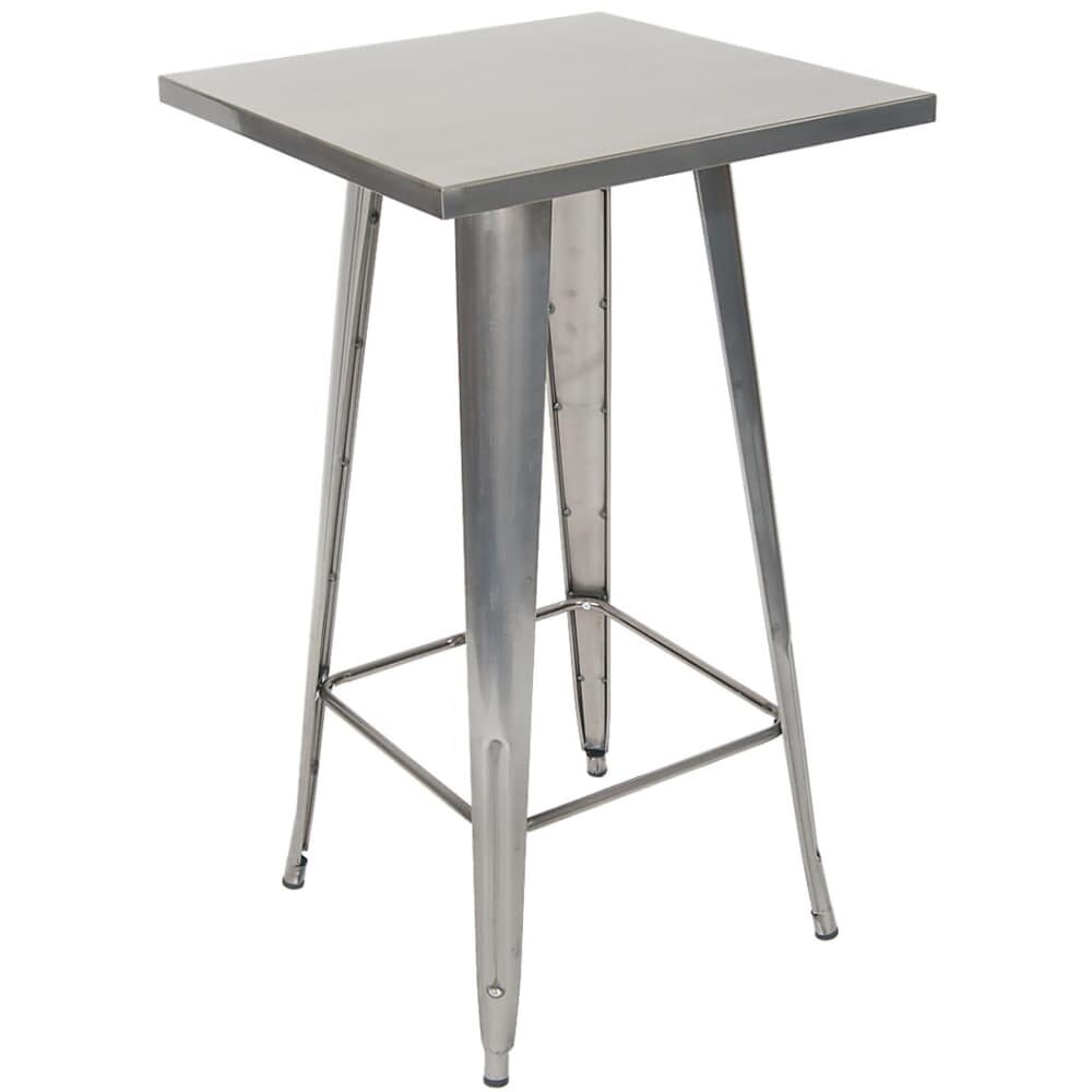 Bar Height Clear Finish Metal Table