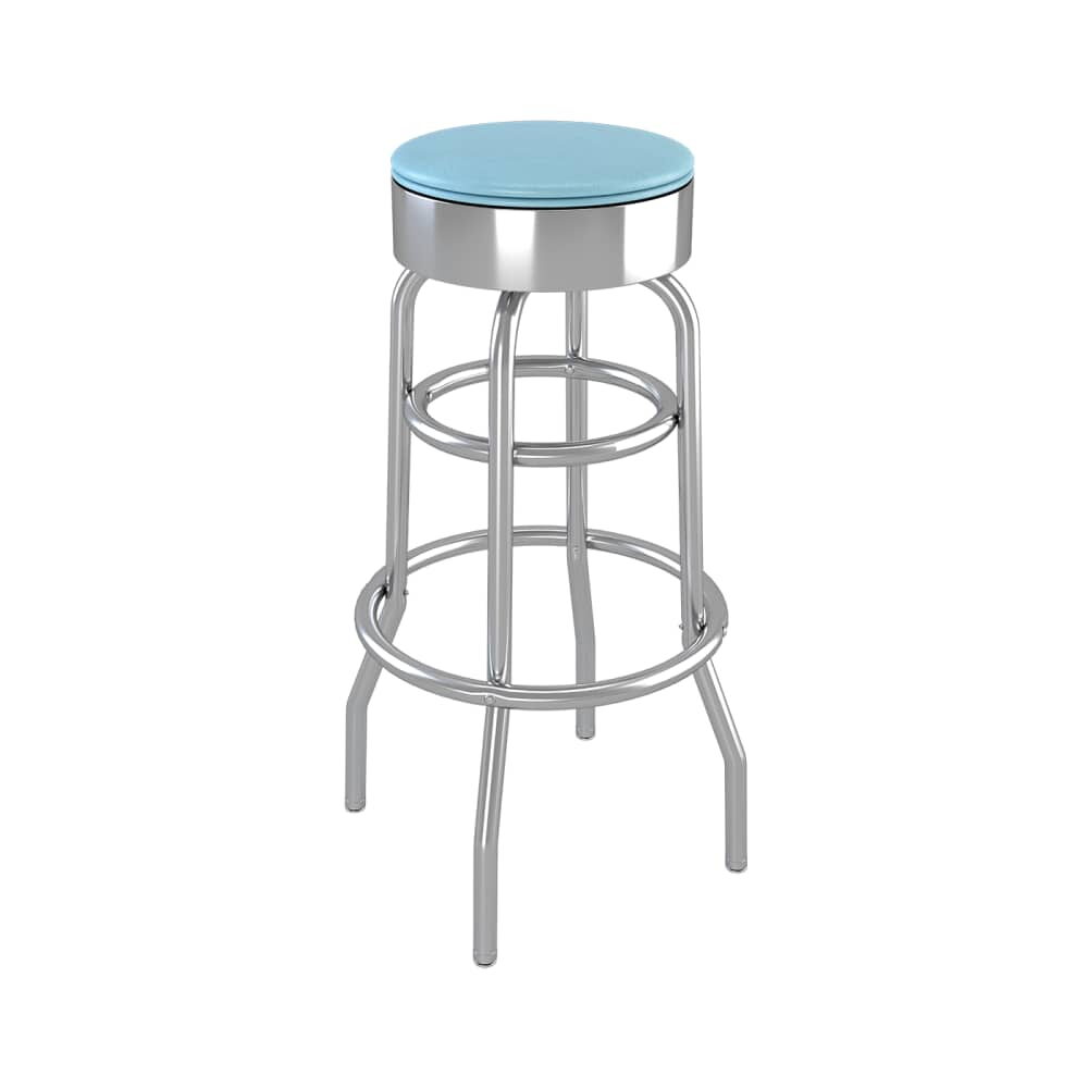 Backless Chrome Williston Swivel Diner Bar Stool