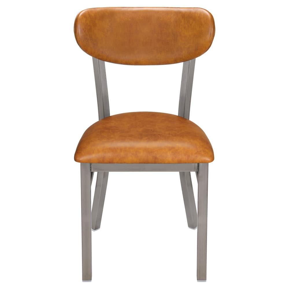 Clear Coat Metal Curvy Chair