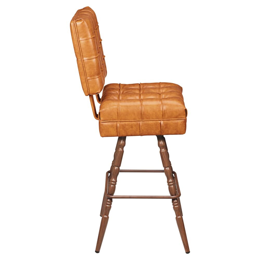 Vintage Frame Trionfo Tufted Bucket Bar Stool