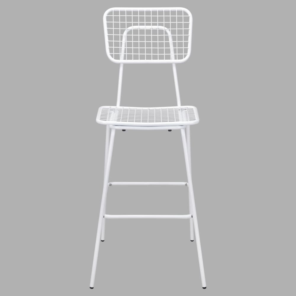 Outdoor White Ollie Bar Stool