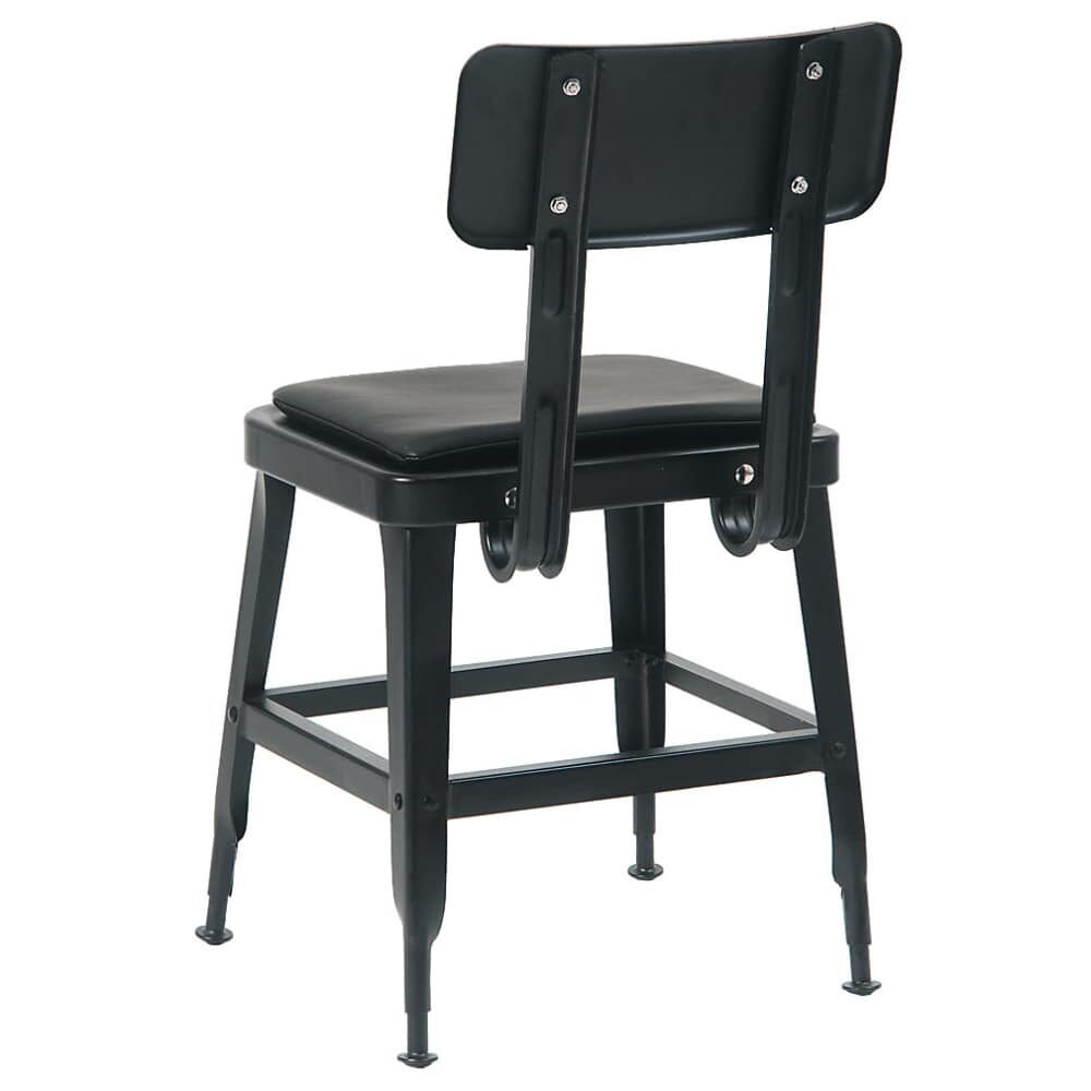 Black Finish Laurie Bistro-Style Metal Chair
