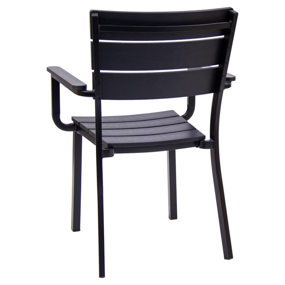 Metal Slatted Patio Armchair
