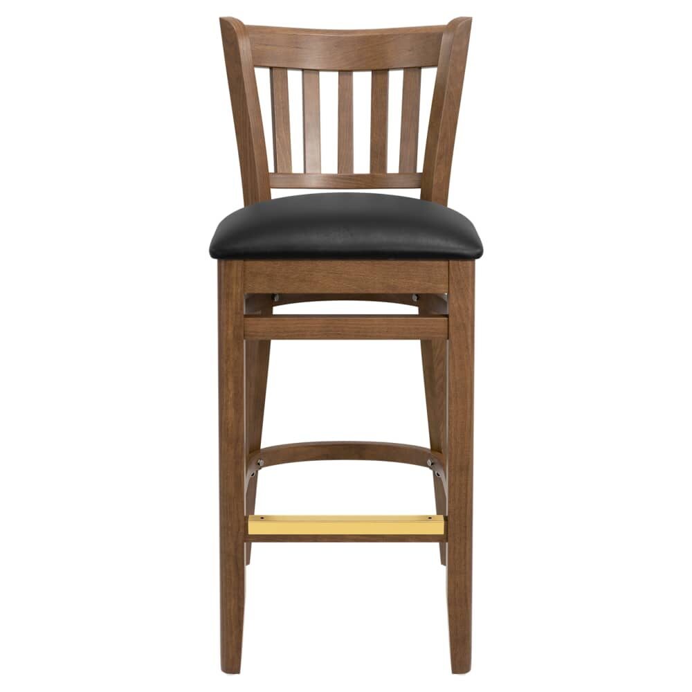 Wood Vertical Slat Bar Stool