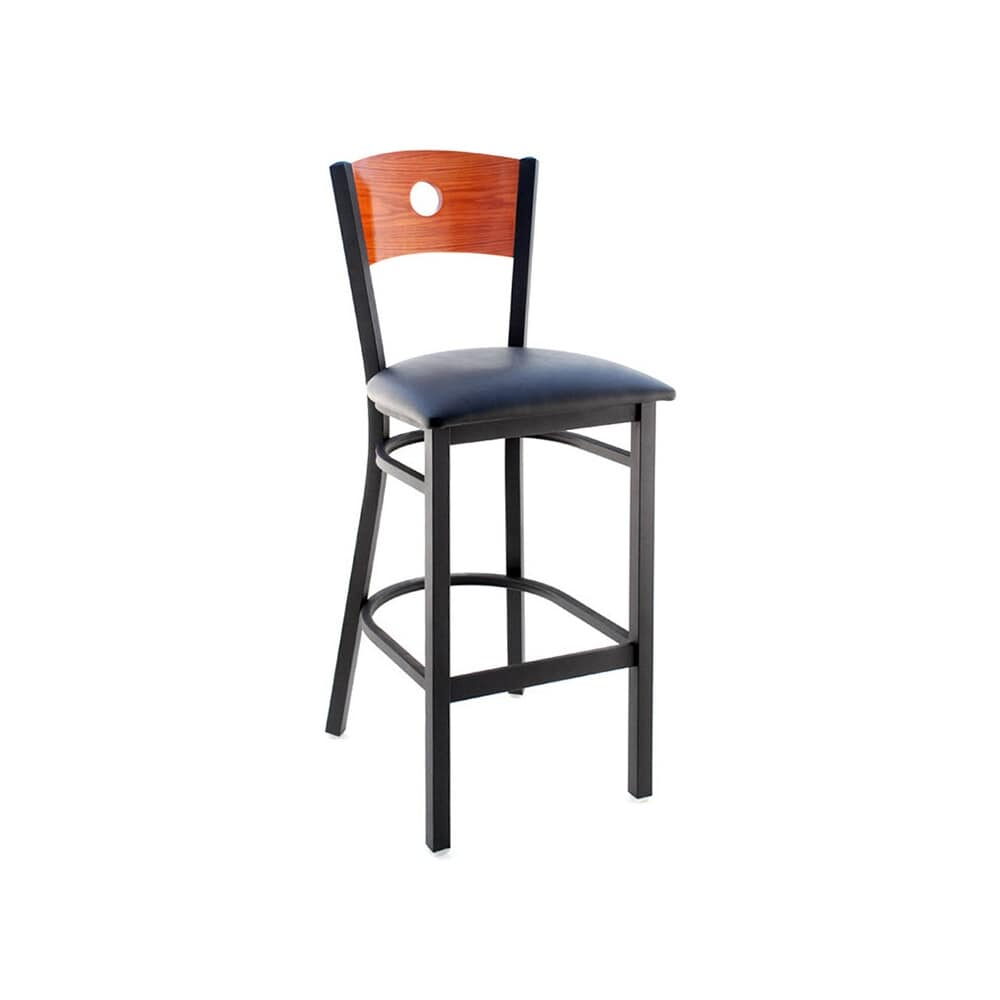Metal Interchangeable Back Bar Stool with Circled Back