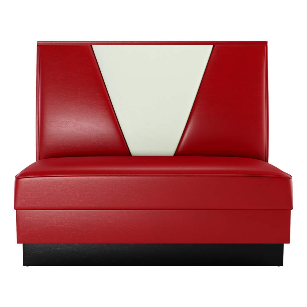 Padded V-Shape Back Booth