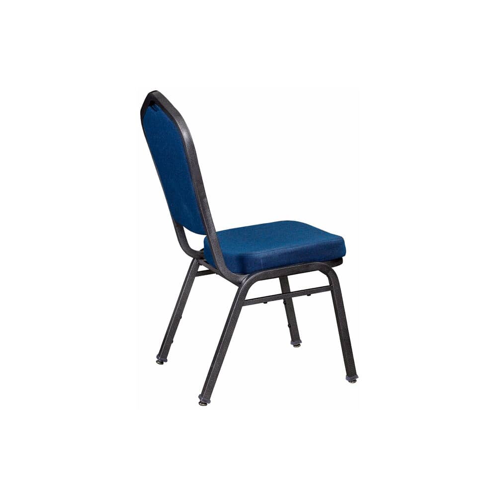 Silver Vein Frame Blue 2166 Fabric Metal Stack Chair
