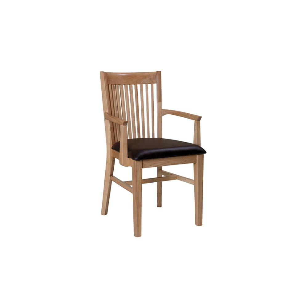 Vertical Slat-Back Elongated Armchair