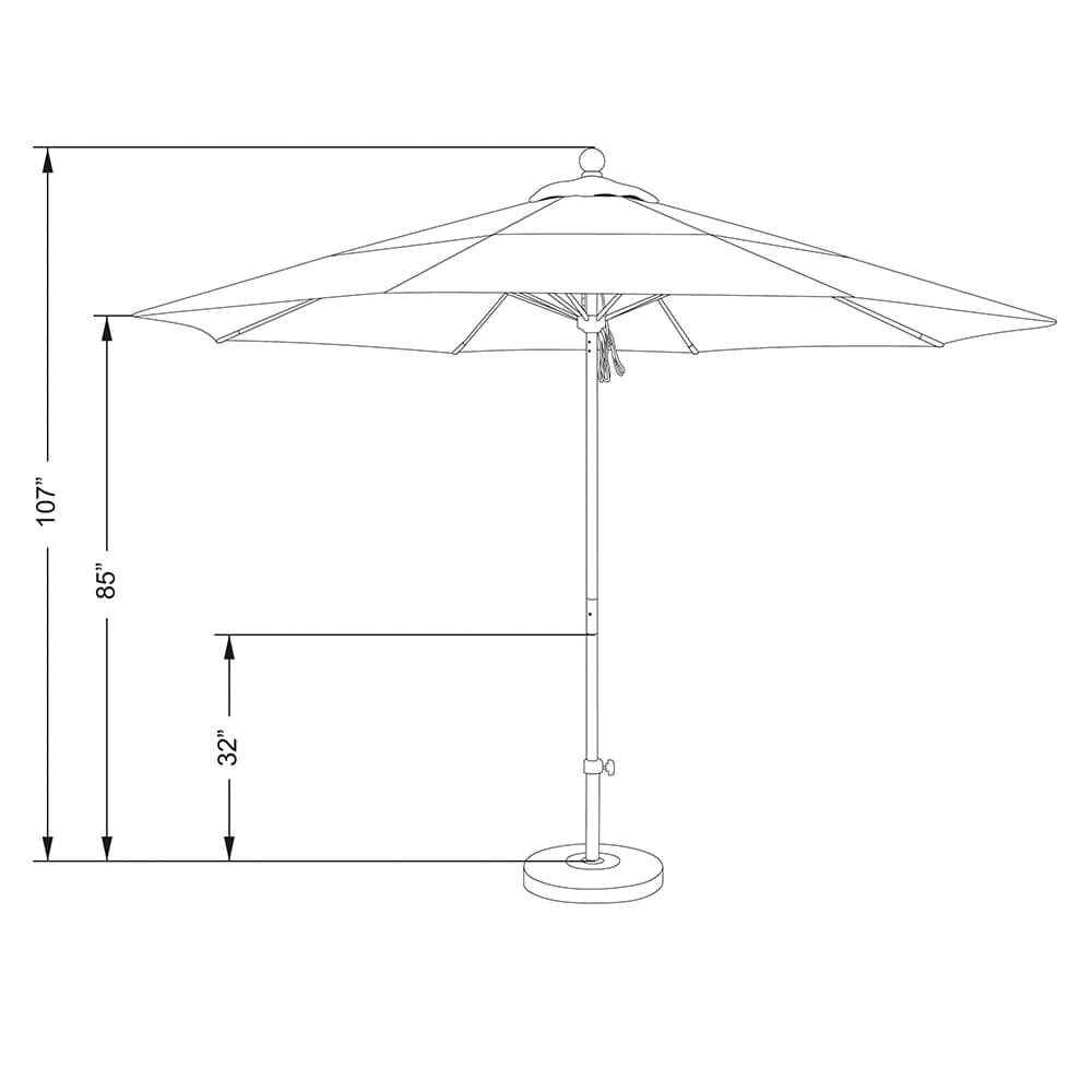 11 Ft Aluminum Casey Umbrella