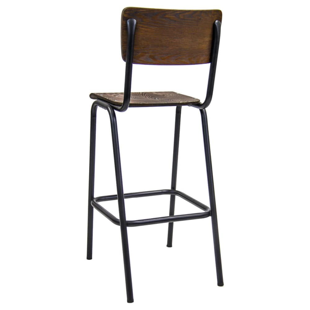 Industrial Metal French Bar Stool