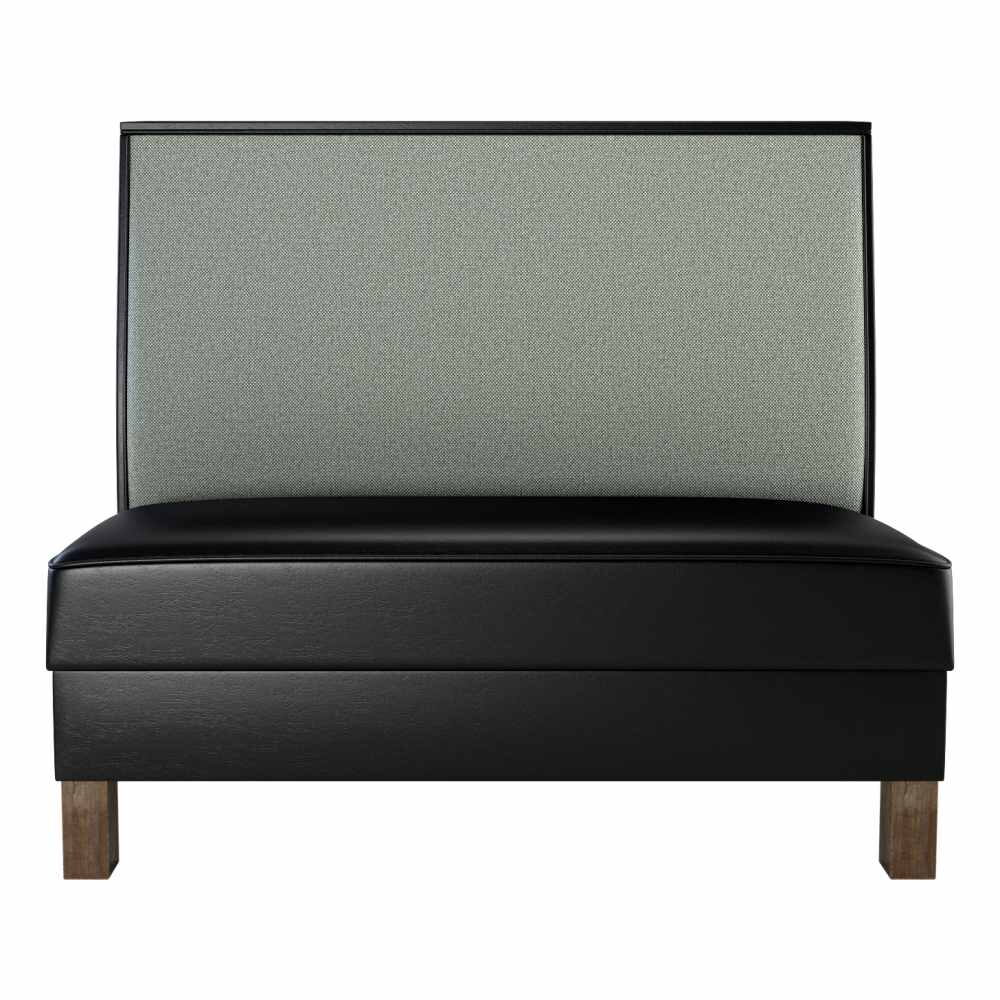 Wood Legs Plain-Back Booth