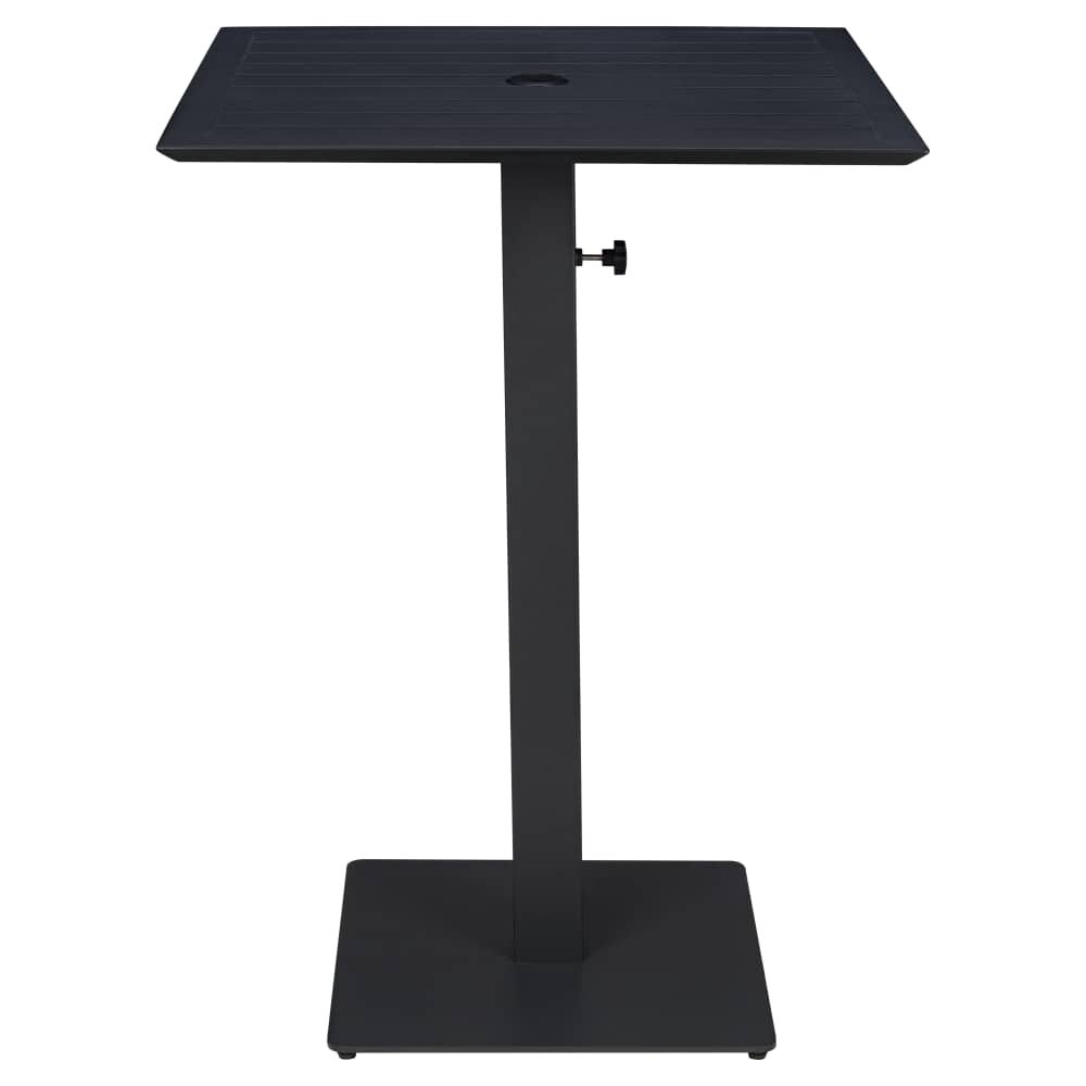 Black Ella Bar Table Set with Umbrella Base