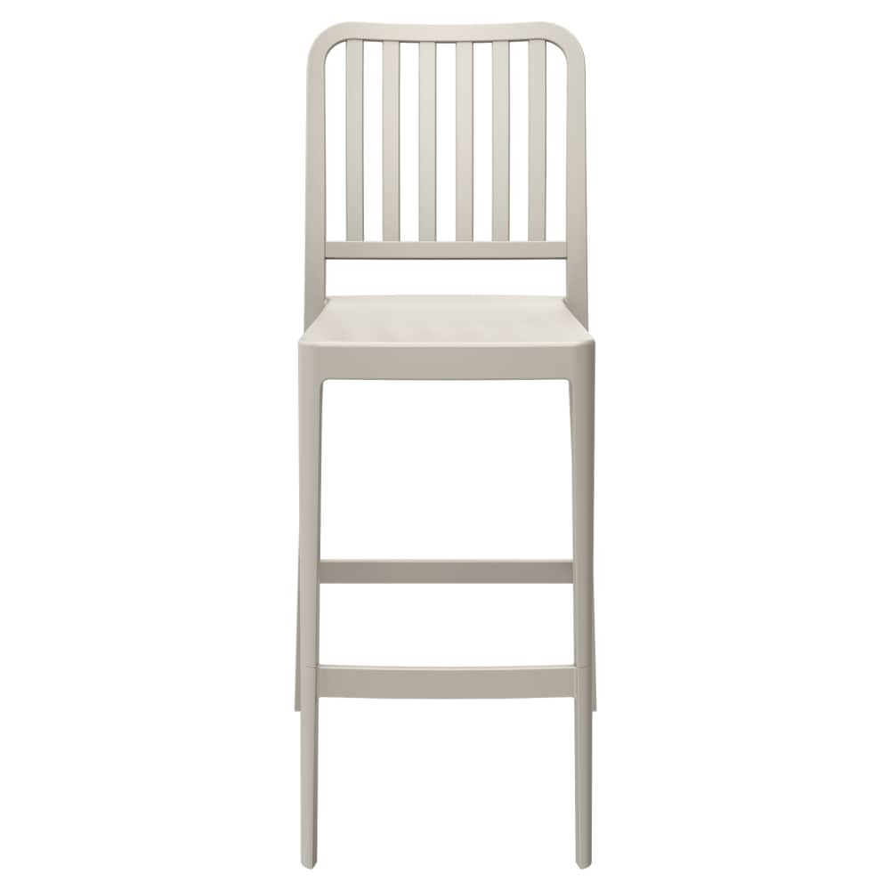 Outdoor Slat-Back Resin Miles Bar Stool