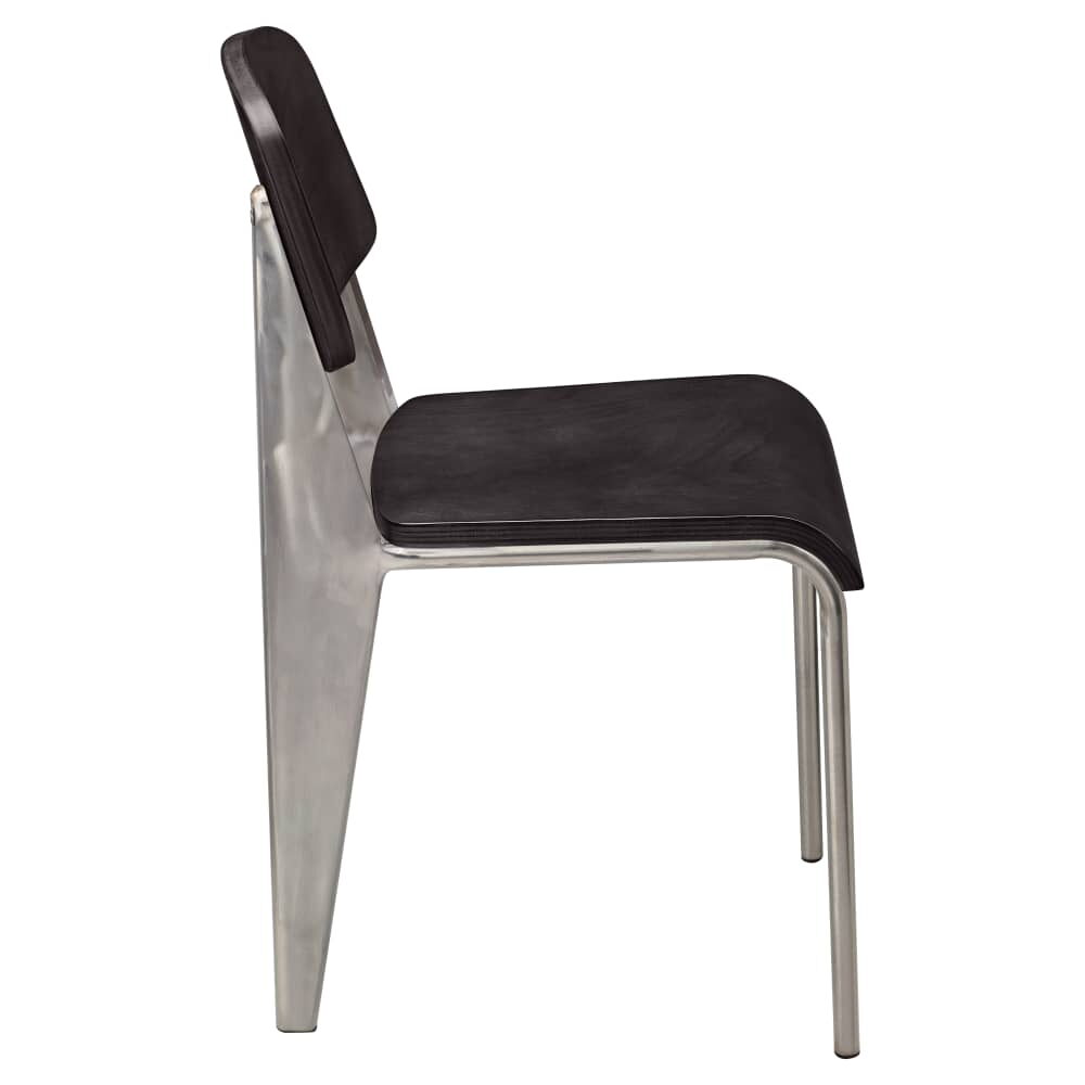 Clear Coat Finish Wood Back Metal Nico Chair