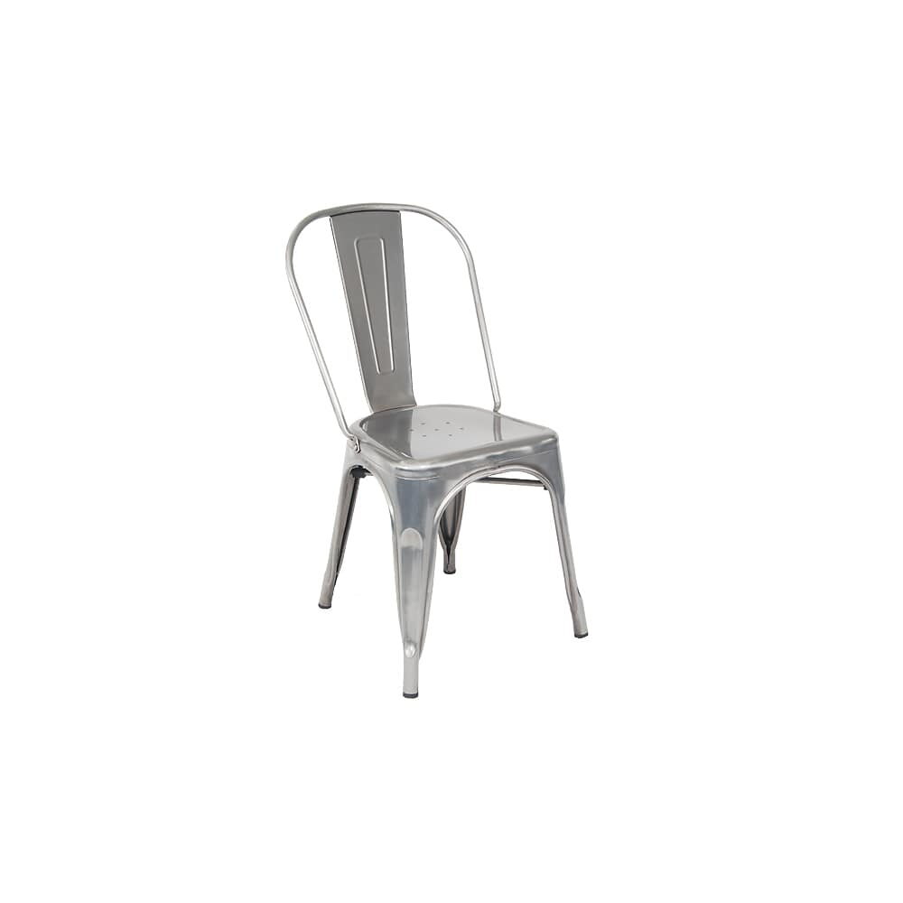 Clear Finish Bistro-Style Metal Chair