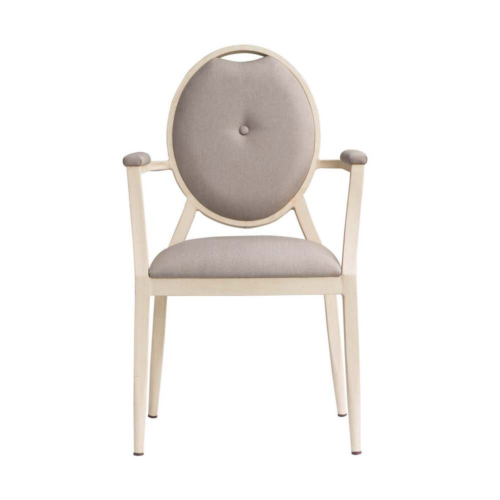 Padded Aluminum Venus Armchair