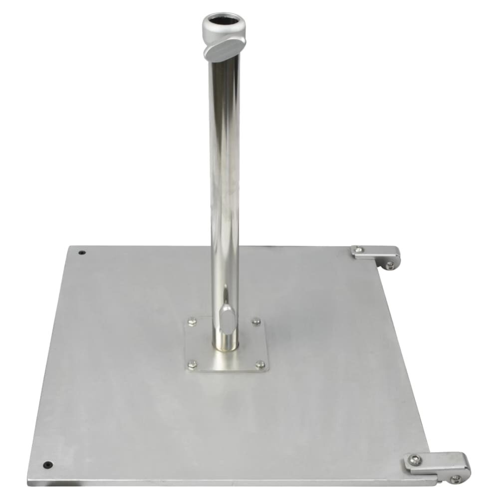 Silver Galvanized Umbrella Base with Casters