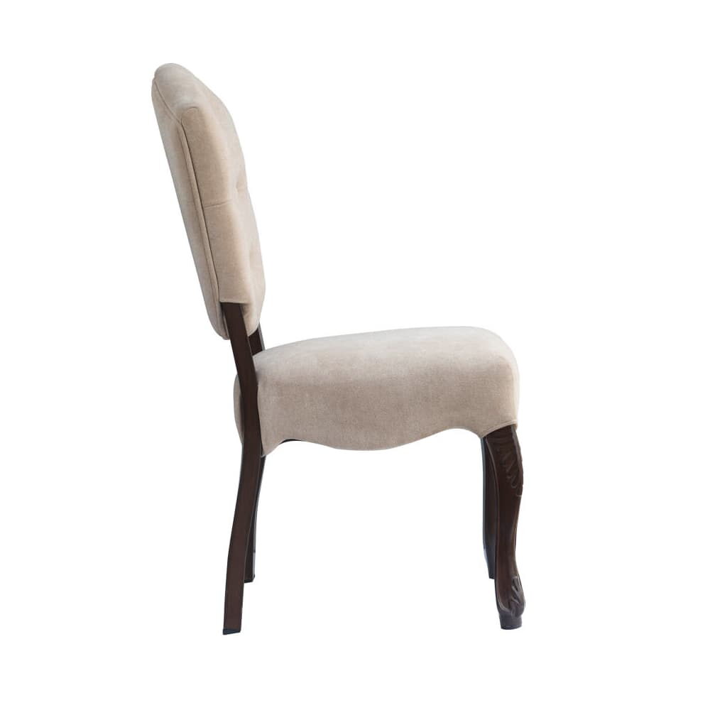 Button-Tufted Back Aluminum Lucy Dining Chair