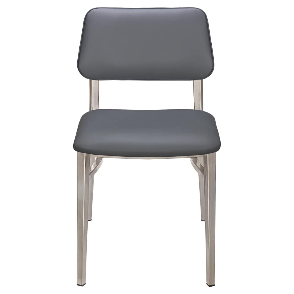 Clear Coat Finish Padded Back Luca Metal Chair