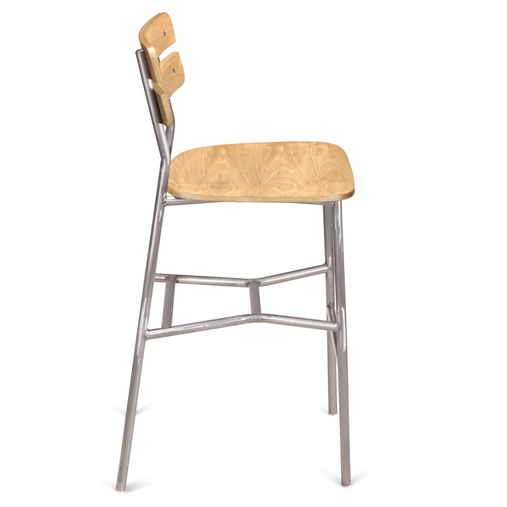 Clear Coat Finish Metal Palmer Bar Stool
