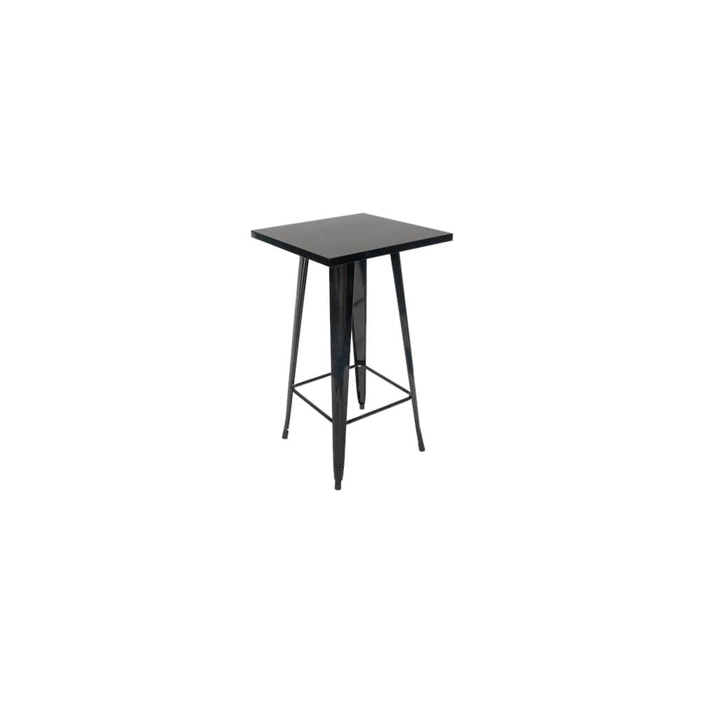 Bar Height Black Finish Metal Table