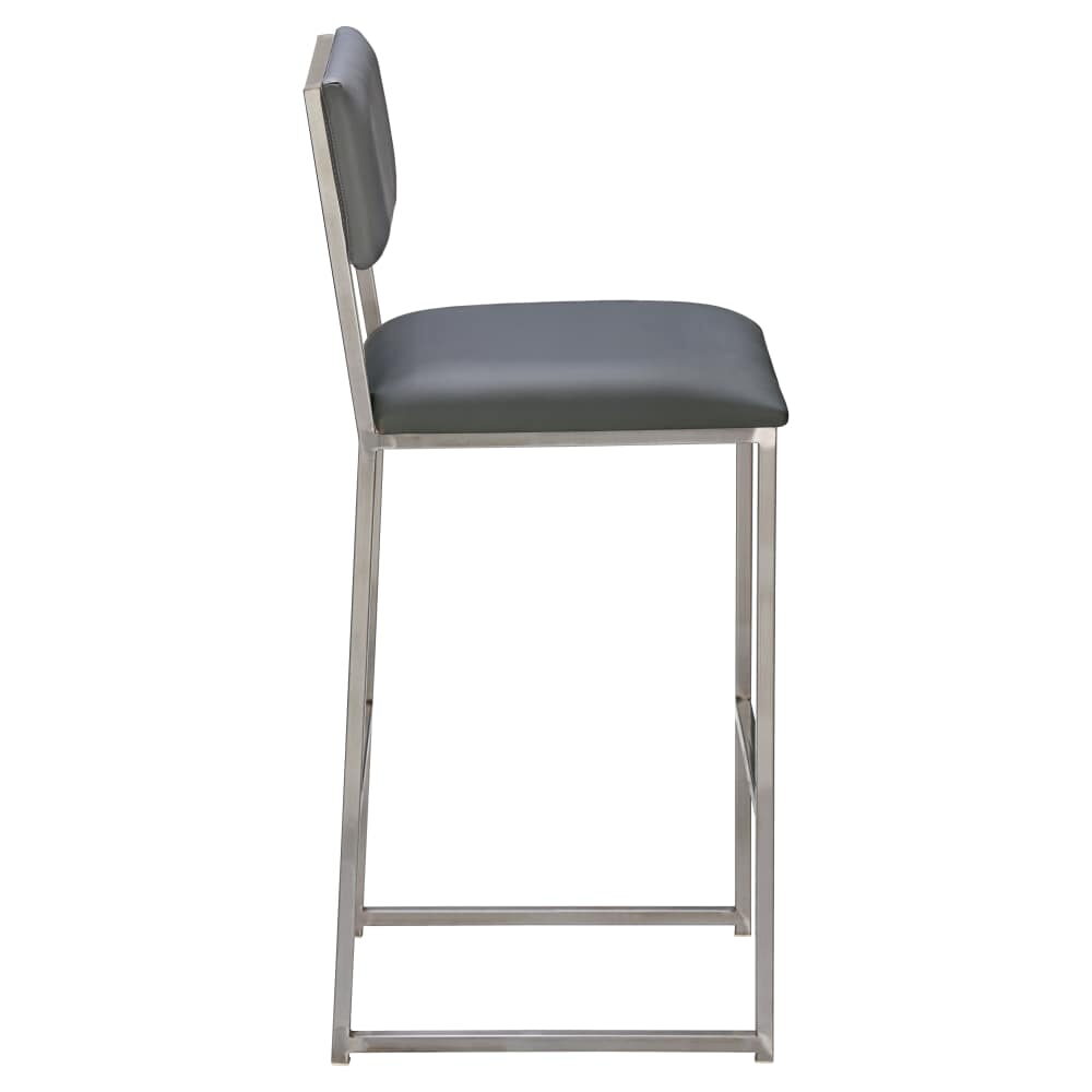 Padded Back Clear Coat Finish Indy Metal Bar Stool