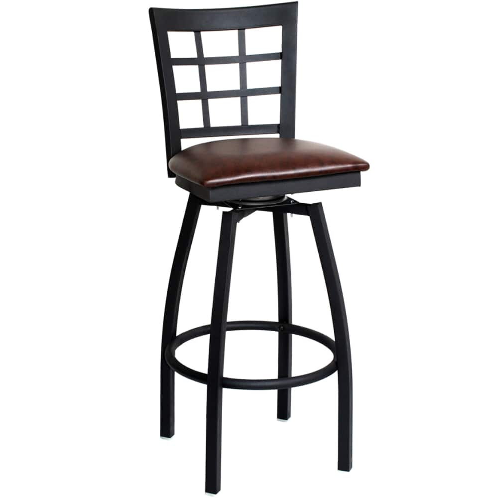 Swivel Window-Back Bar Stool