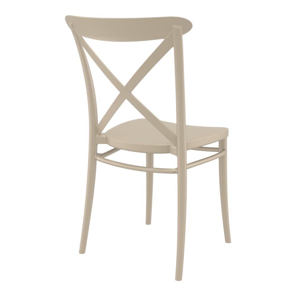 Resin Cross-Back Patio Chair