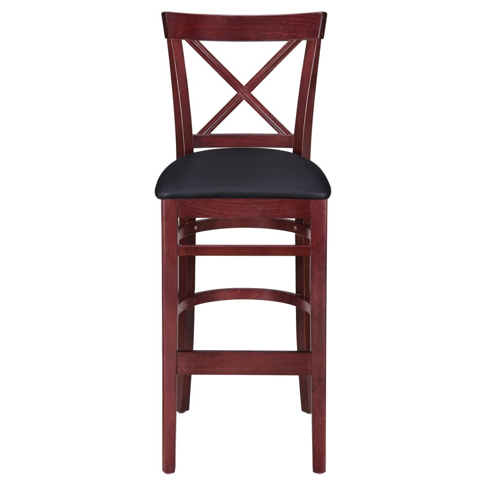 Wood Cross-Back Bar Stool