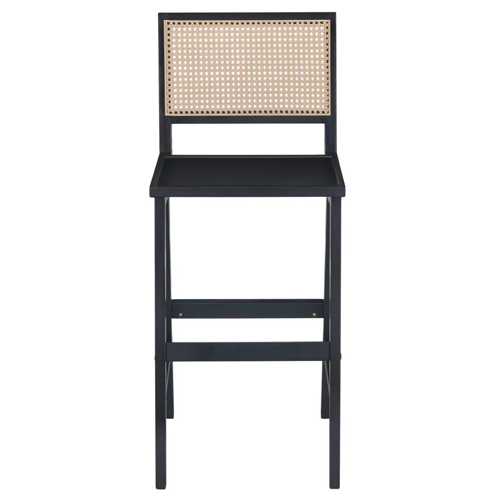 Wood Cane Gaia Bar Stool