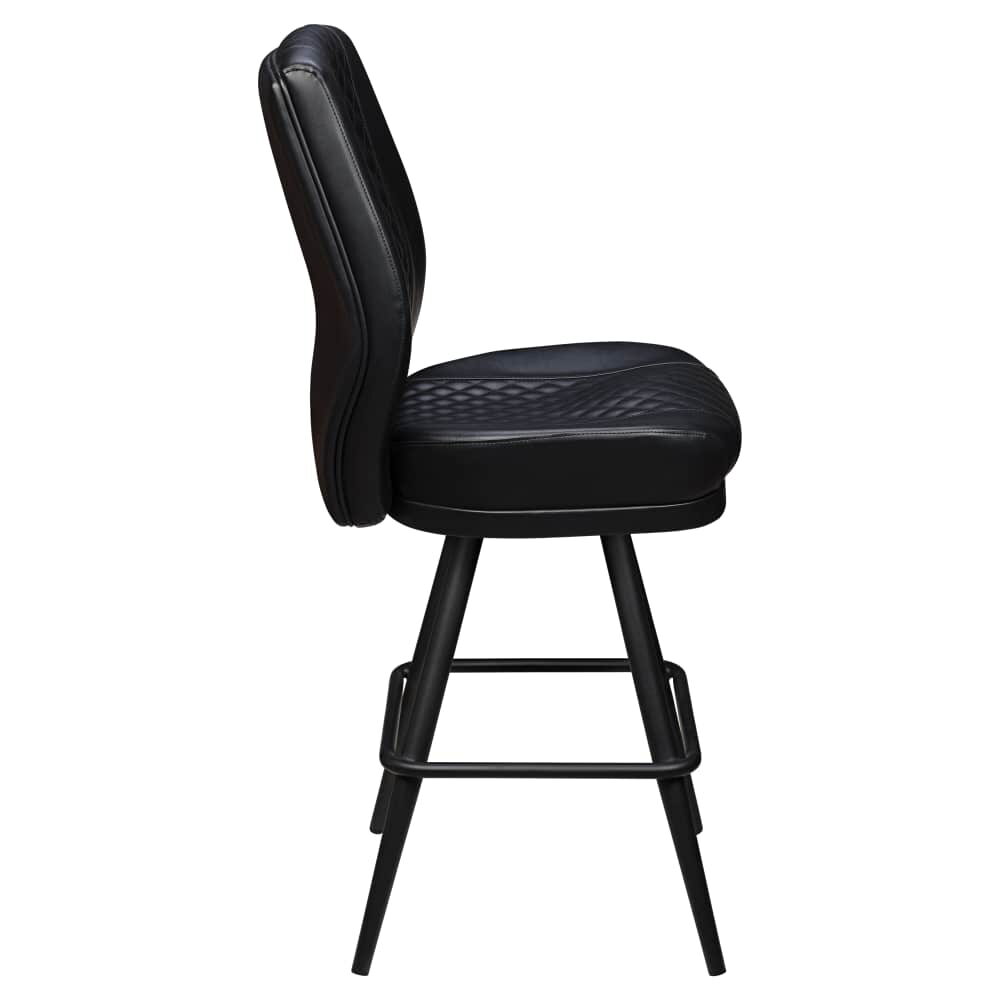 Square Frame Tesoro Diamond-Back Bucket Bar Stool