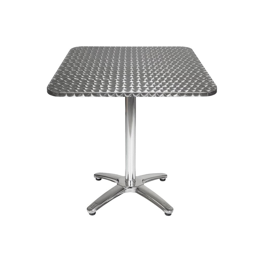 Black Resin Seat and Back Aluminum Table and Chair Set