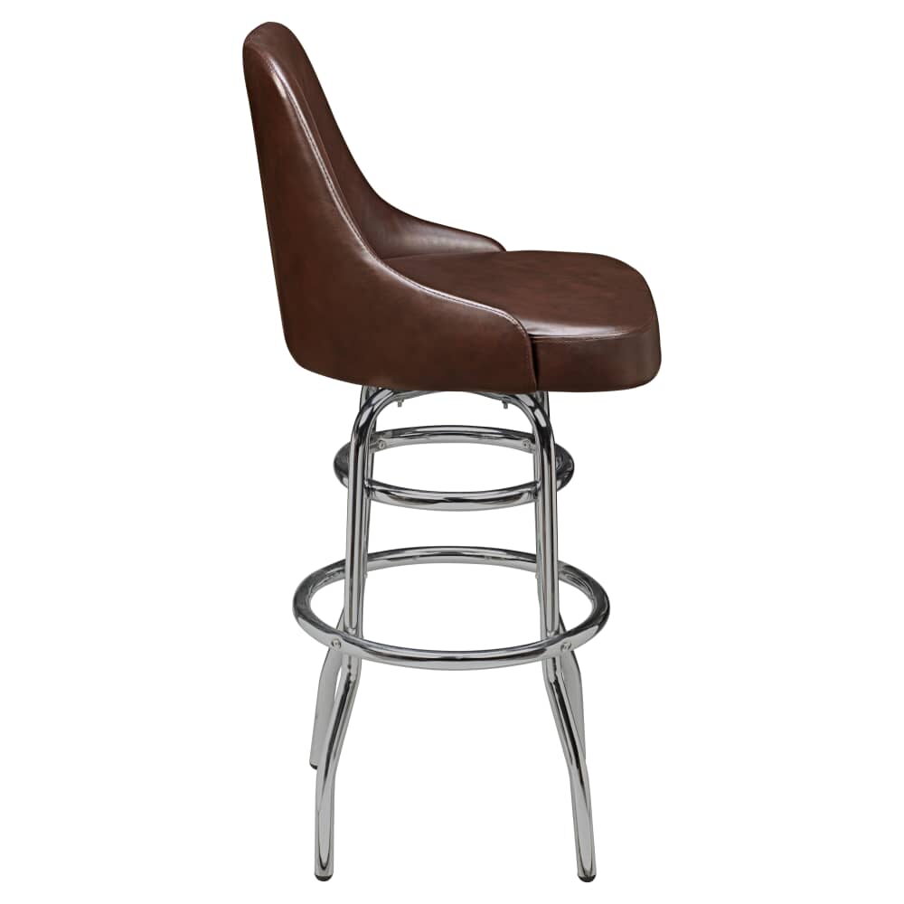 Chrome Frame Mauro Bucket Swivel Bar Stool