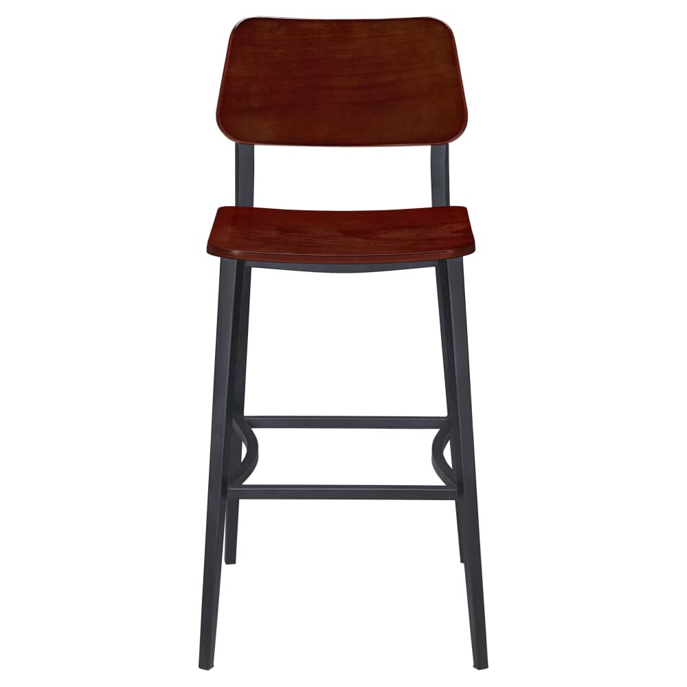 Wood Back Luca Metal Bar Stool