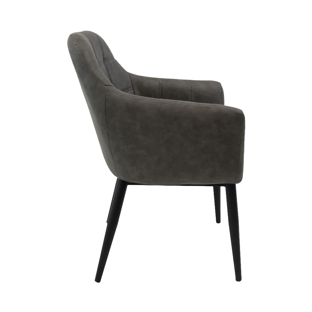 Vinyl Dark Gray Armchair