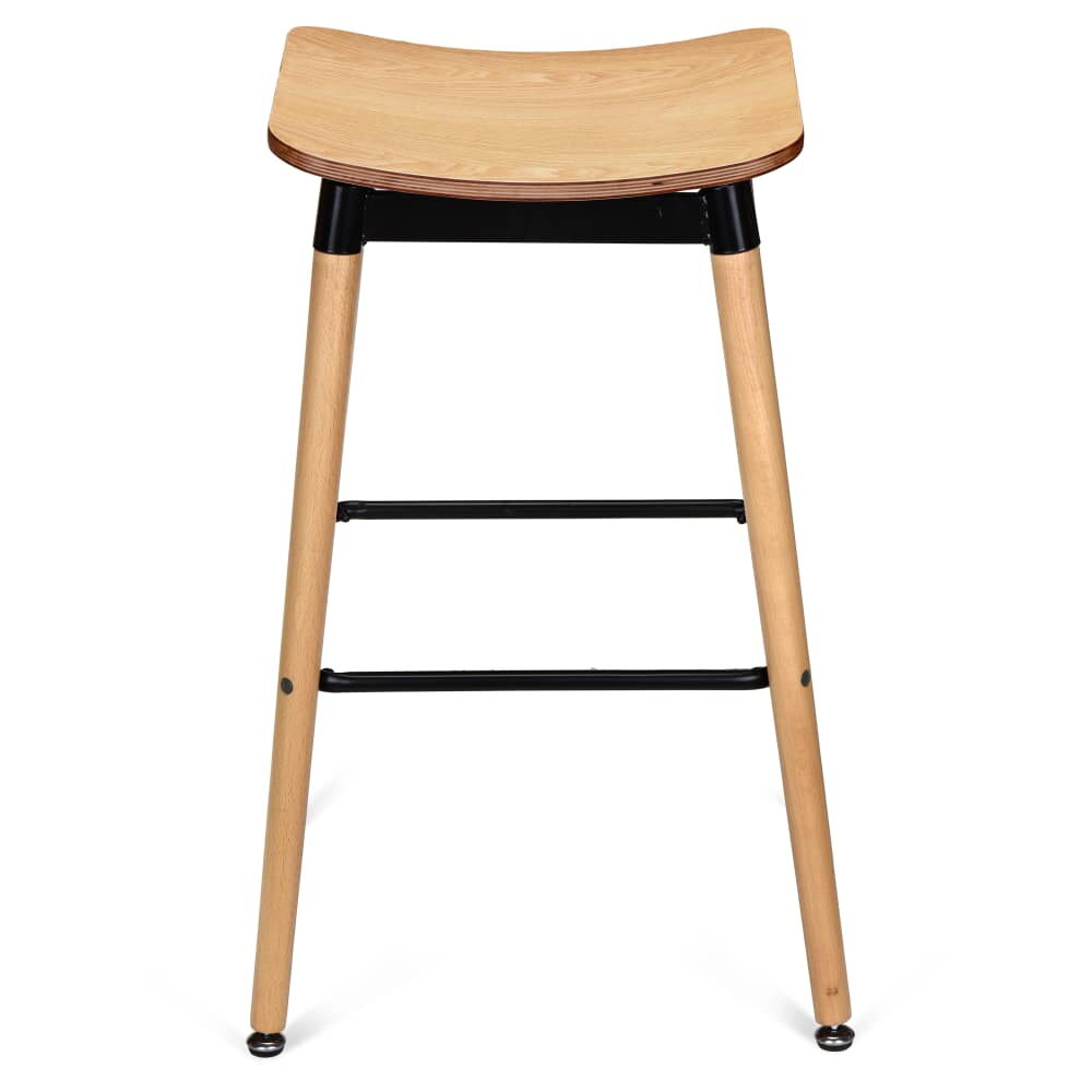 Black Slate Backless Bar Stool