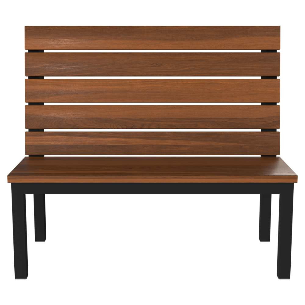 Slat Wood Back Ottis Metal Booth