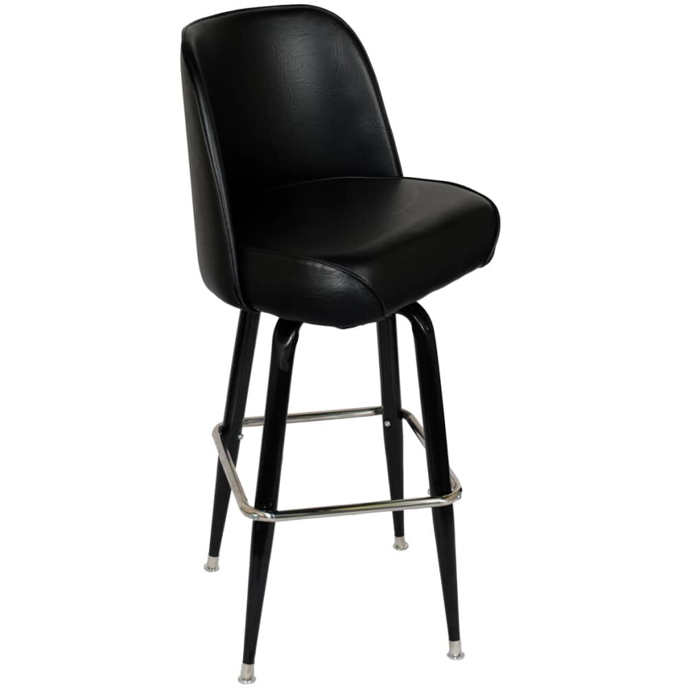 Black Coated Frame Swivel Bar Stool