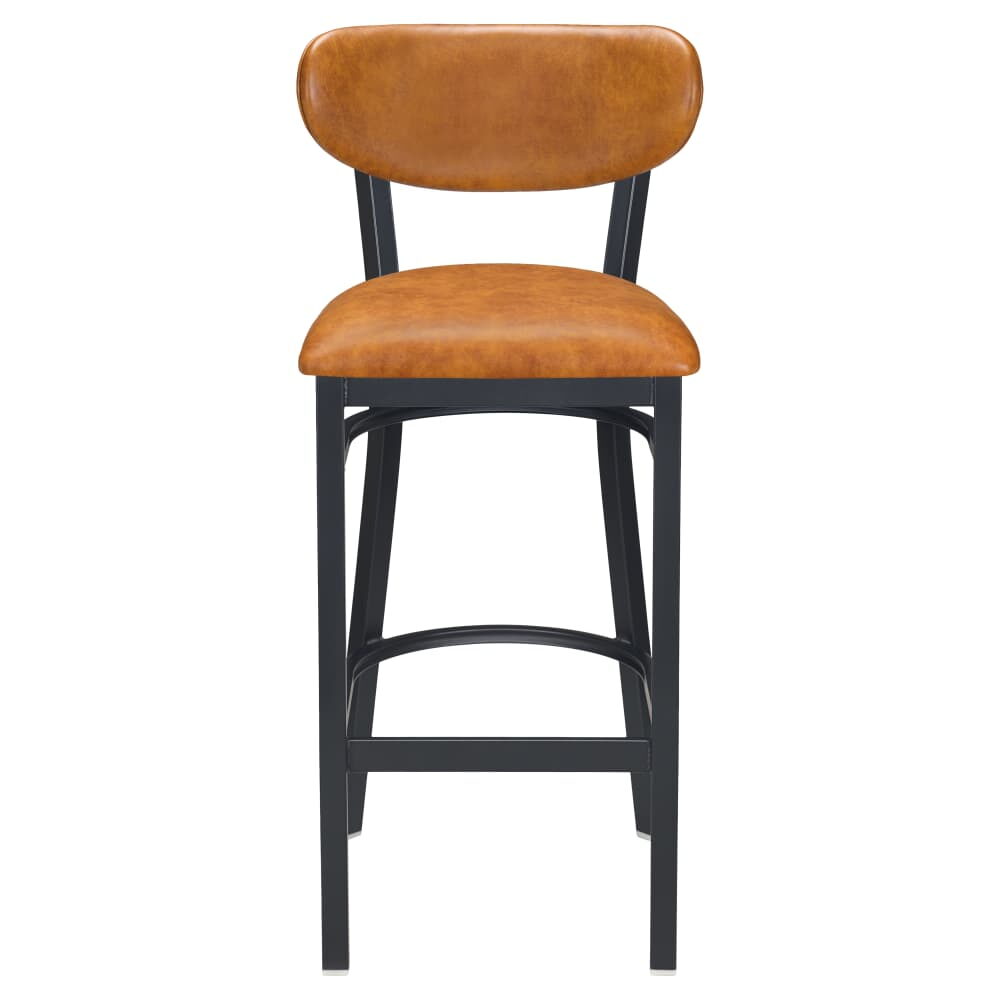 Black Curvy Metal Bar Stool