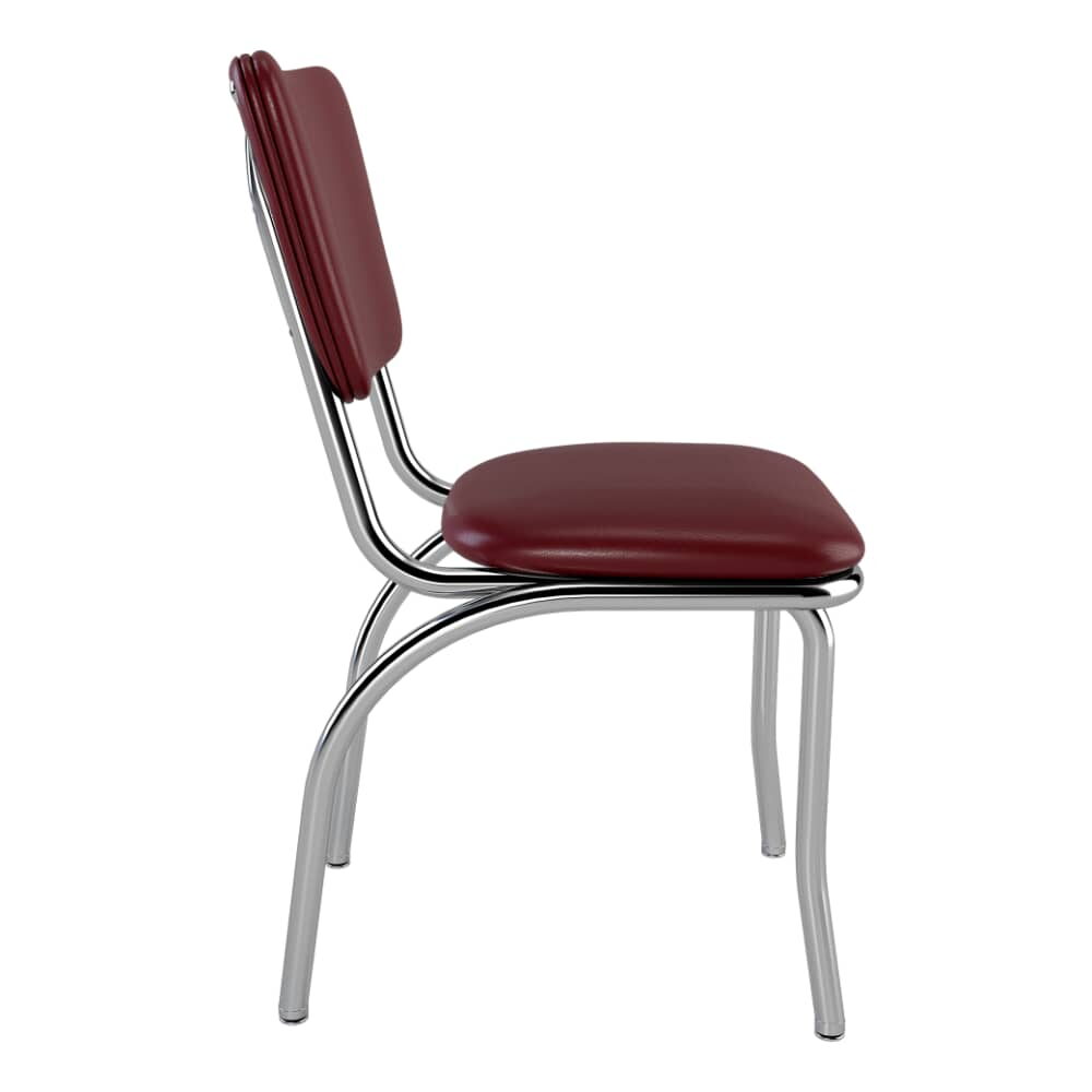 Metal Plain-Back Diner Chair