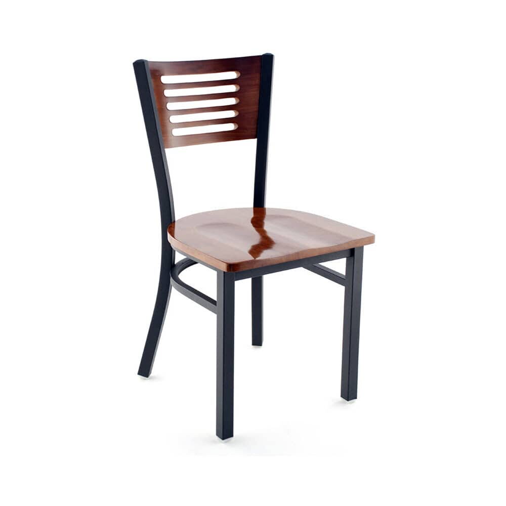 5 Slats Back Metal Dining Chair
