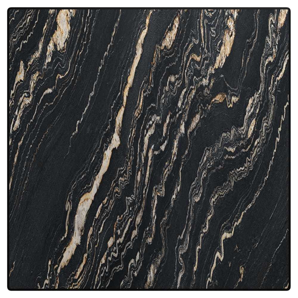 Phenolic Edge Midnight Marble Outdoor Resin Table Top