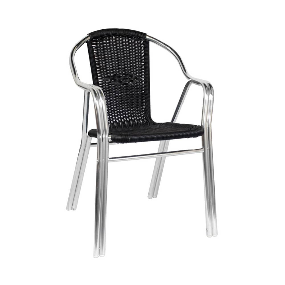 Rattan Black Aluminum Chair